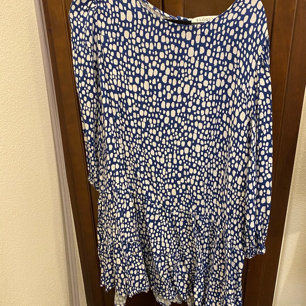 Blue and white dress. Size 24 or xxl.